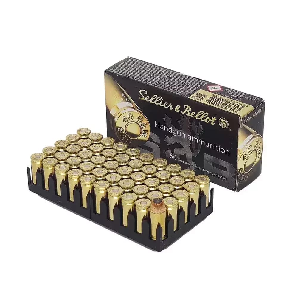 Munição Sellier & Bellot S&B 40SW JHP 180GR C .40 S&W