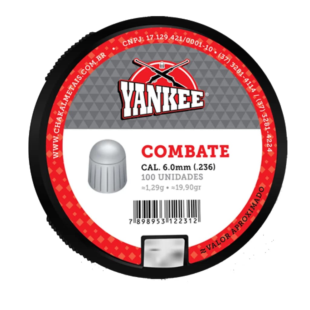 CHUMBINHO YANKEE COMBATE 6.0MM 100 UNID