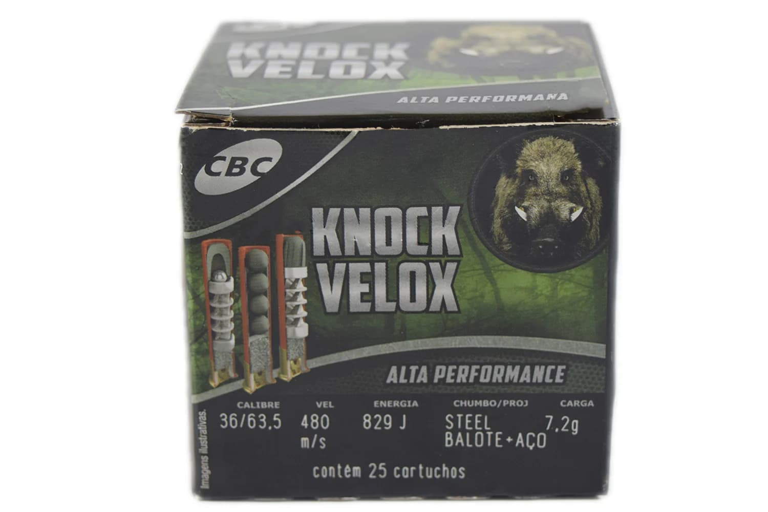 MUNIÇÃO KNOCK VELOX STEEL BALOTE+AÇO 7,2G