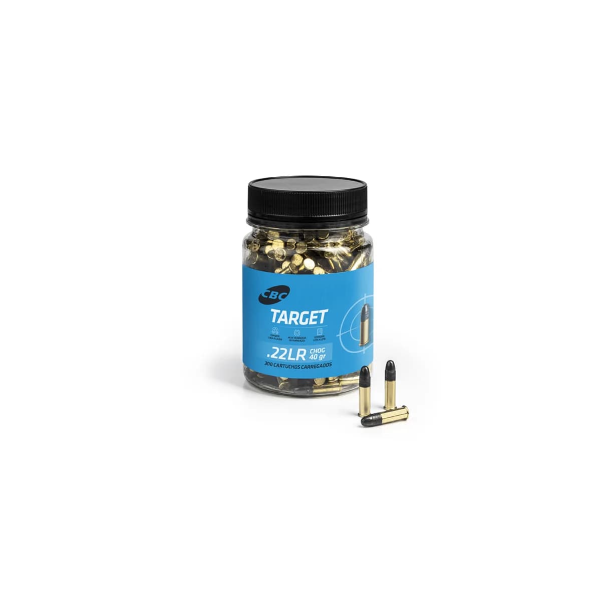 MUNIÇÃO CBC .22 LR TARGET CHOG 40GR FRASCO 300