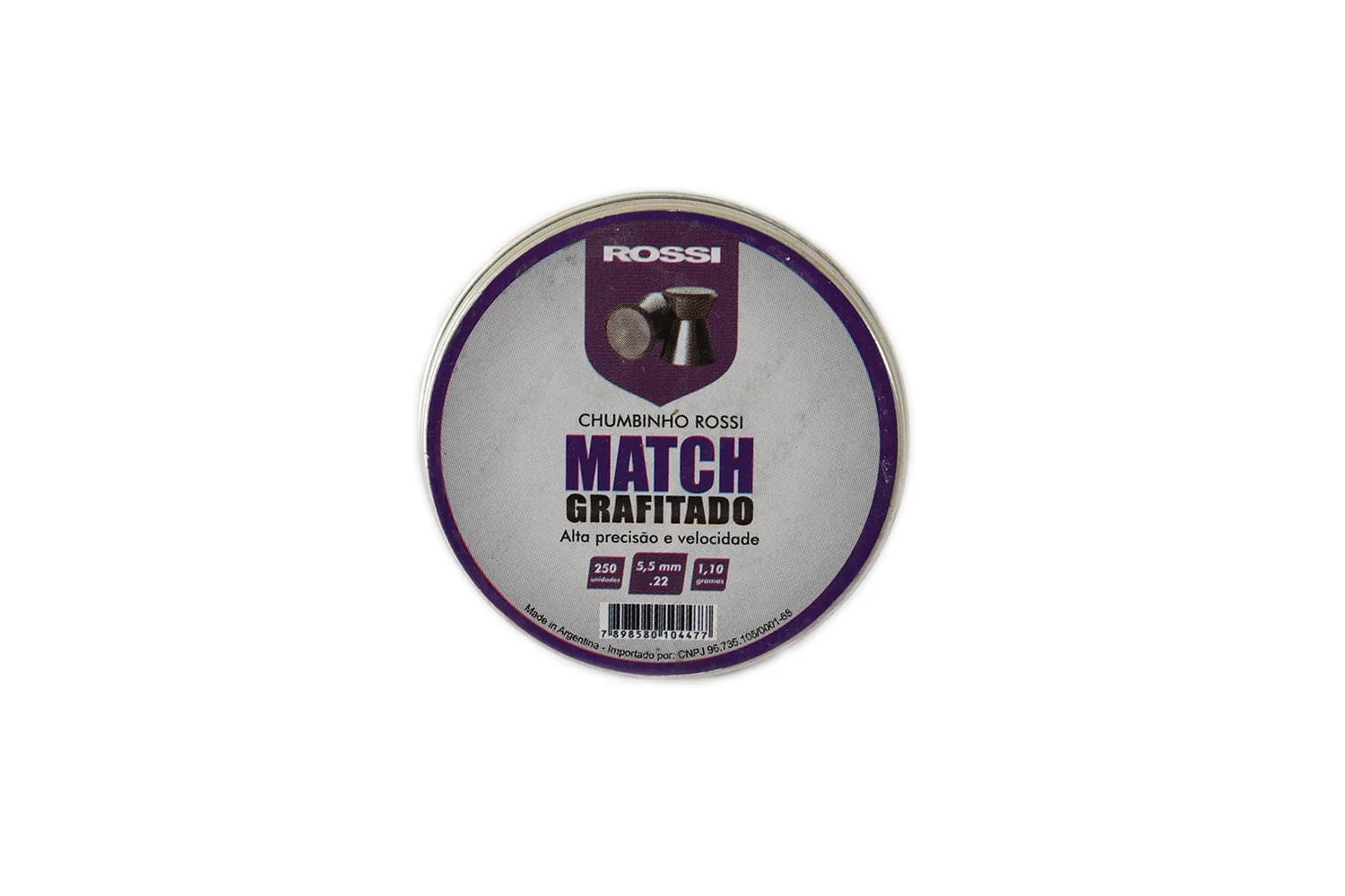 CHUMBINHO ROSSI MATCH GRAFITADO 5,5MM 250 UNID