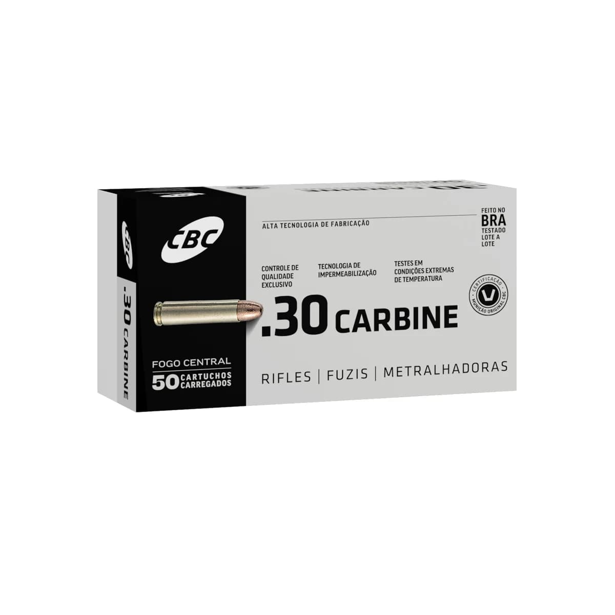 MUNIÇÃO CBC .30 CARBINE EXPO 110GR - 50 UNIDADES