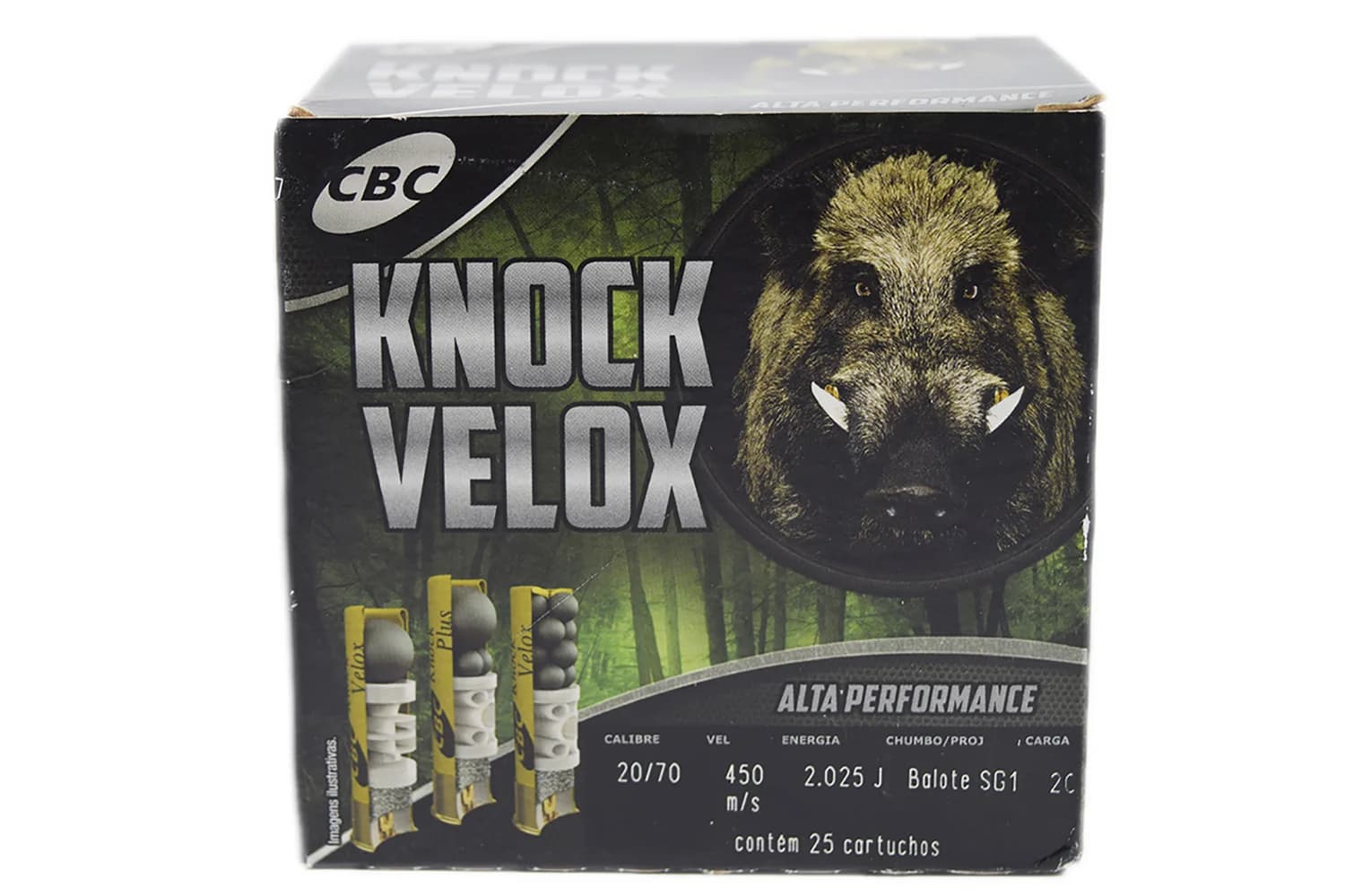 MUNIÇÃO KNOCK VELOX BALOTE SG1 20G
