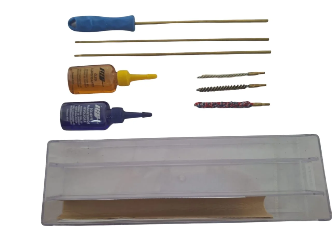 KIT DE LIMPEZA LH ARMAS CURTAS CALIBRE 38/380 COM ÓLEO E SOLVENTE — foto 3