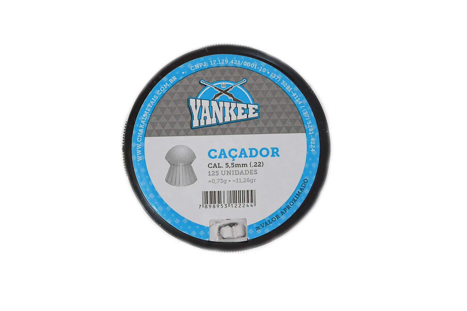 CHUMBINHO YANKEE CAÇADOR 5.5MM 125 UNID
