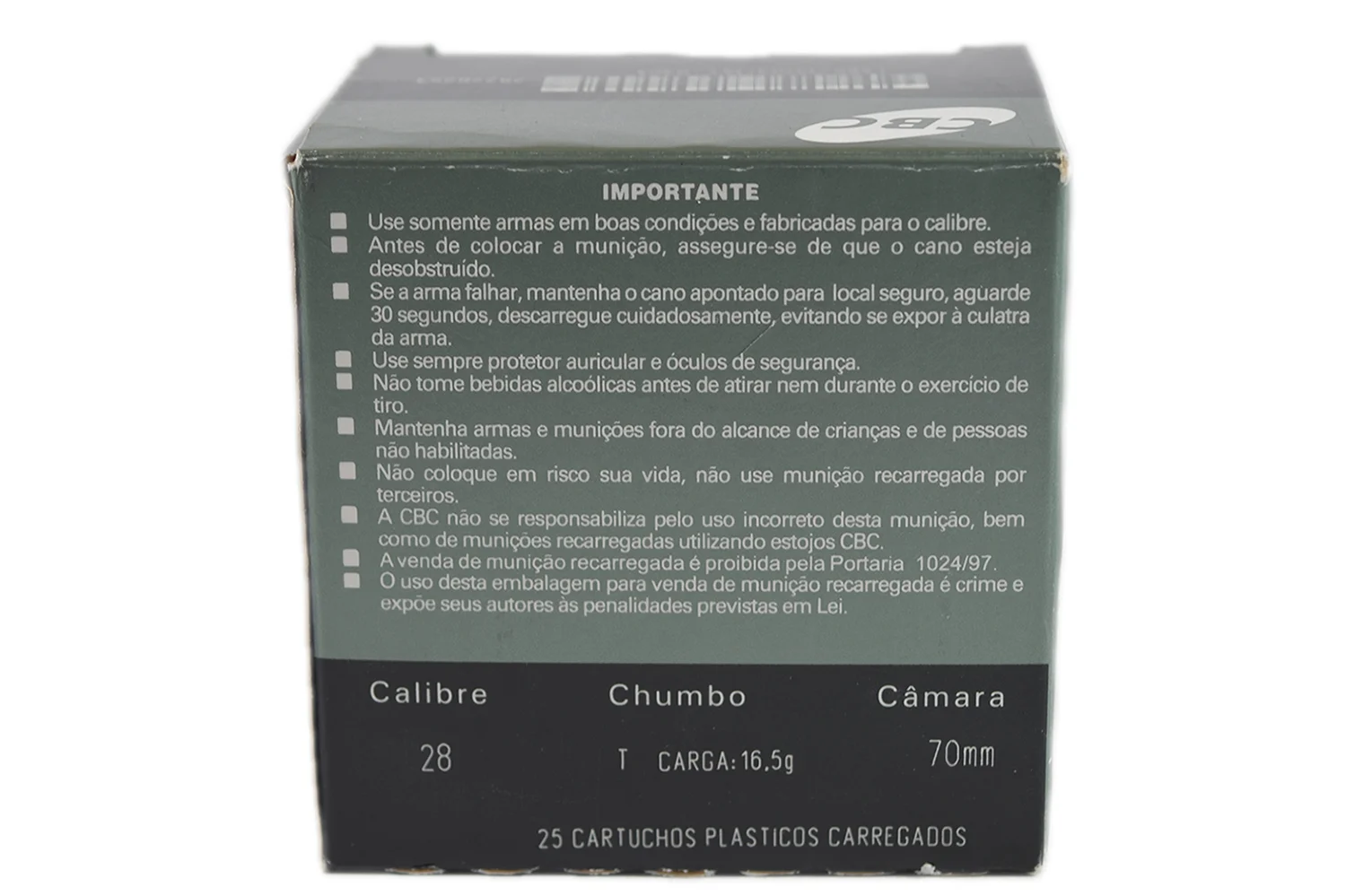 MUNIÇÃO CBC CAL. 28 16,5G — foto 3