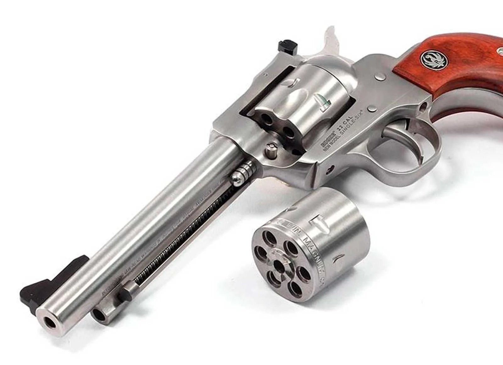 REVÓLVER RUGER NEW MODEL SINGLE-SIX CONVERTIBLE 0625 INOX - CANO 5.50 CAL. 22LR 22WMR — foto 5
