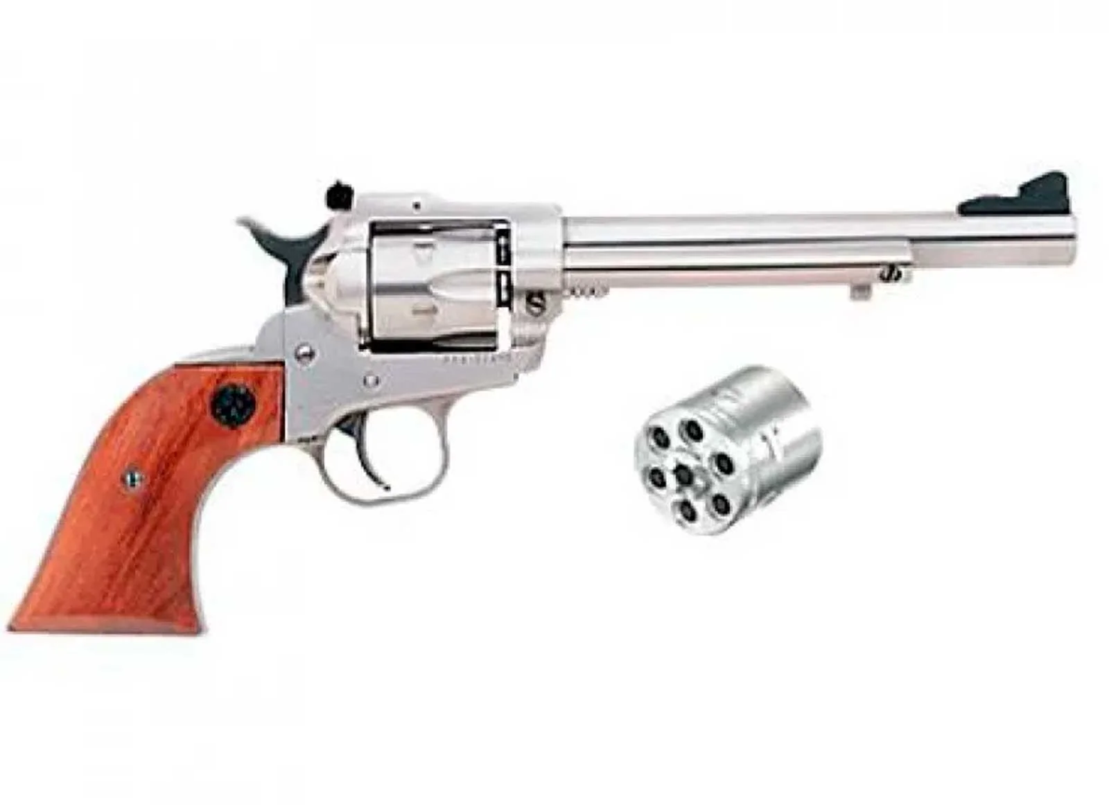 REVÓLVER RUGER NEW MODEL SINGLE-SIX CONVERTIBLE 0625 INOX - CANO 5.50 CAL. 22LR 22WMR — foto 2