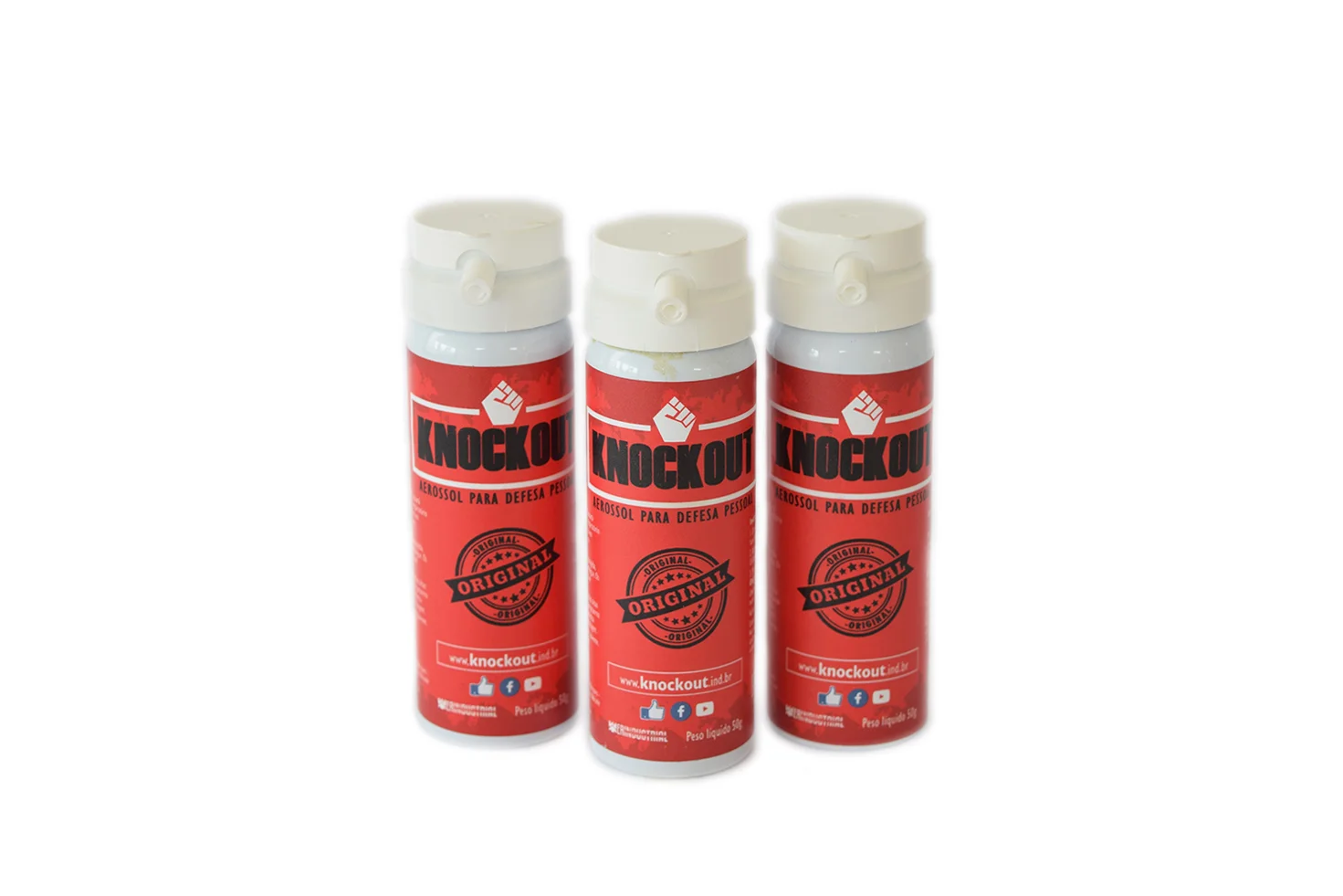 SPRAY PARA DEFESA PESSOAL KNOCKOUT ORIGINAL 50G — foto 2