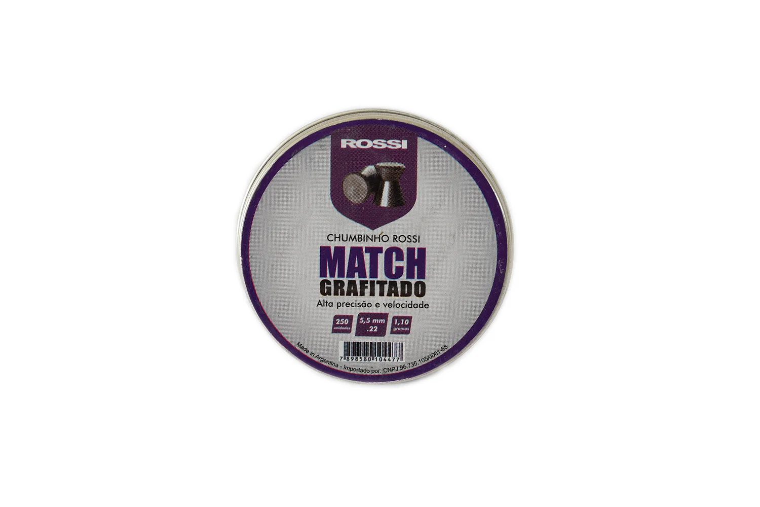 CHUMBINHO ROSSI MATCH GRAFITADO 5,5MM 250 UNID