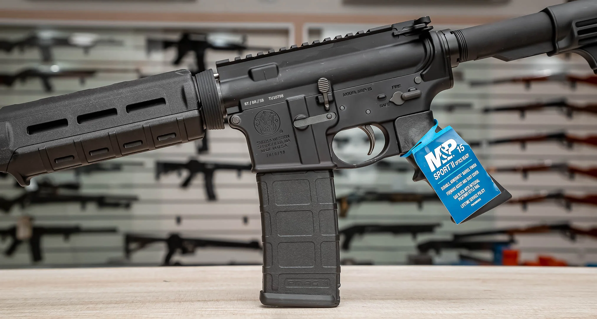 RIFLE SMITH&WESSON M&P 15 ESPORTE II PRONTO PARA ÓPTICA M&P COM PROTETOR DE MÃO M- LOK CALIBRE 5,56 MM — foto 9