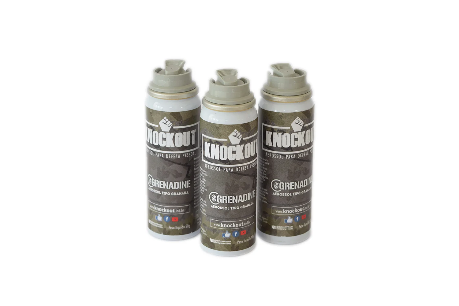 SPRAY PARA DEFESA PESSOAL KNOCKOUT GRENADINE 50G — foto 2