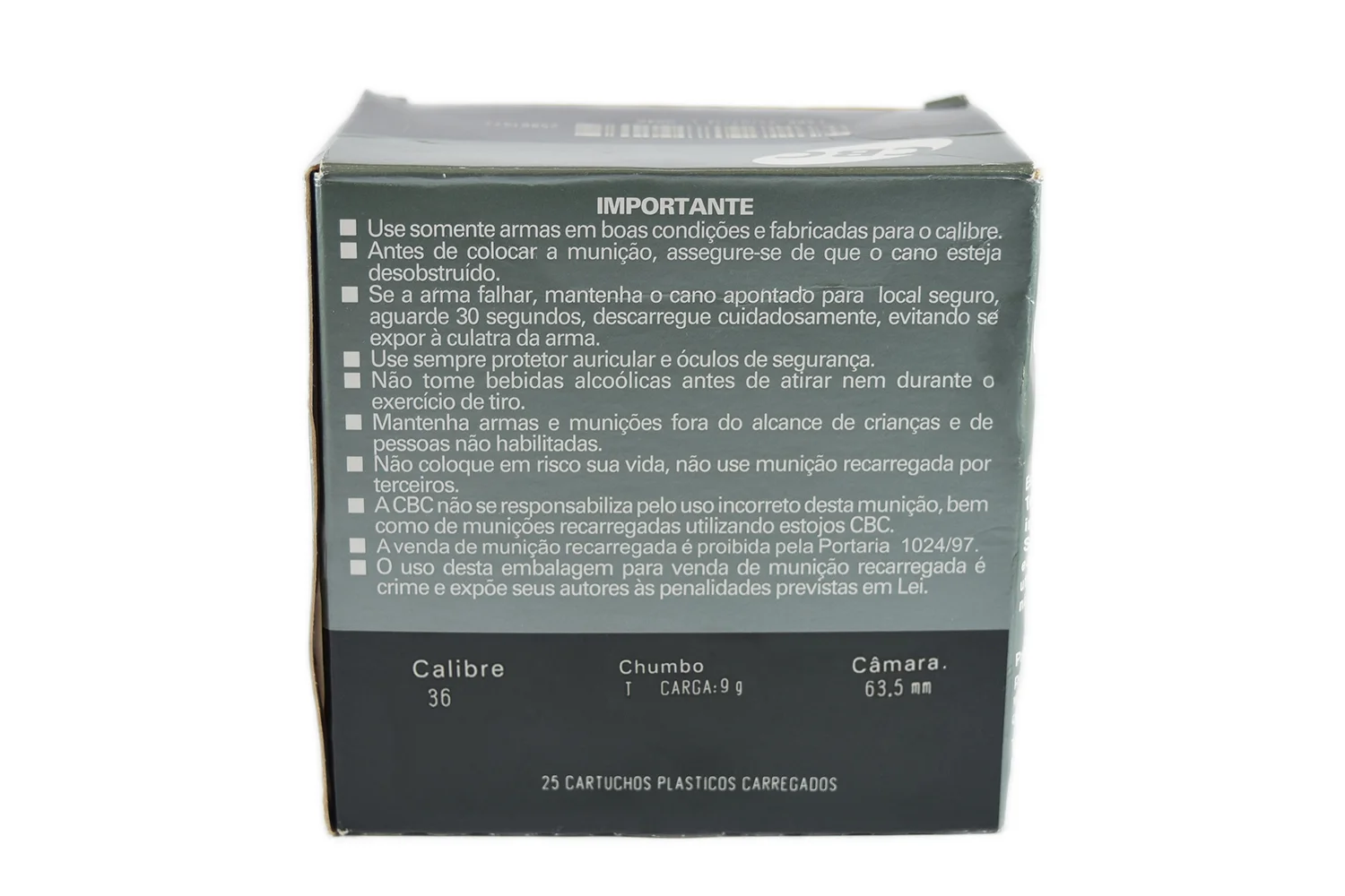 MUNIÇÃO CBC CAL. 36 9G — foto 3